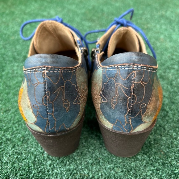 Spring Step L’Artiste Rockinlorna Western Shoe Boot Leather Blue Multi 37 - Picture 6 of 15